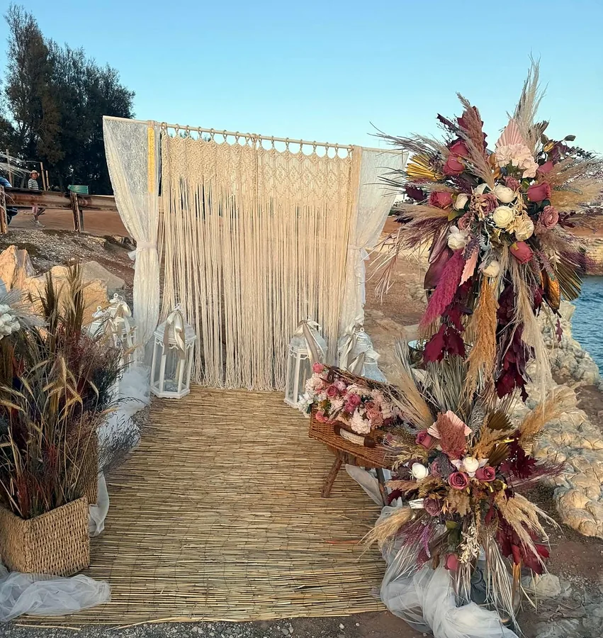 Boho beach ceremony