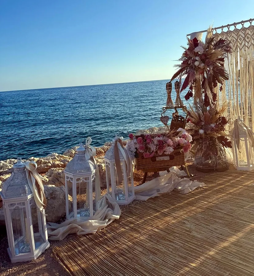 Sunset beach setup